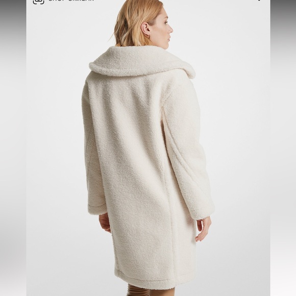 NWOT Michael Kors Sherpa Teddy Coat - Picture 8 of 8